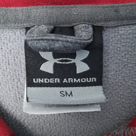 Under Armour Grey & Red Hoodie Size Small - Picture 2 of 4